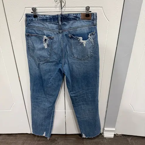 Hidden Jeans Ripped High Waist Ankle Straight Leg Jeans Blue Size 30