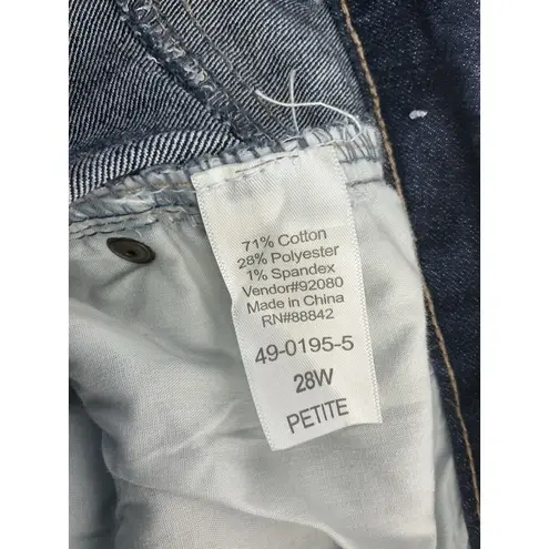 Woman Within Womans Blue Jeans 28 W Petite Pullon