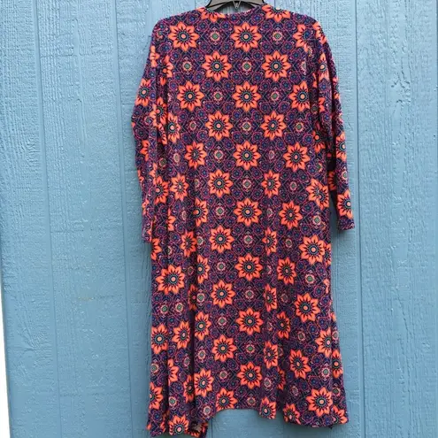 LuLaRoe  Sarah Multicolor Floral Duster Cardigan Women’s Size Medium