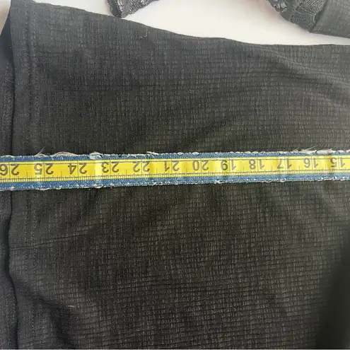 Boutique Vafful Womens V Neck Henley Shirts Long Sleeves Tunic Lace Tops Black Large