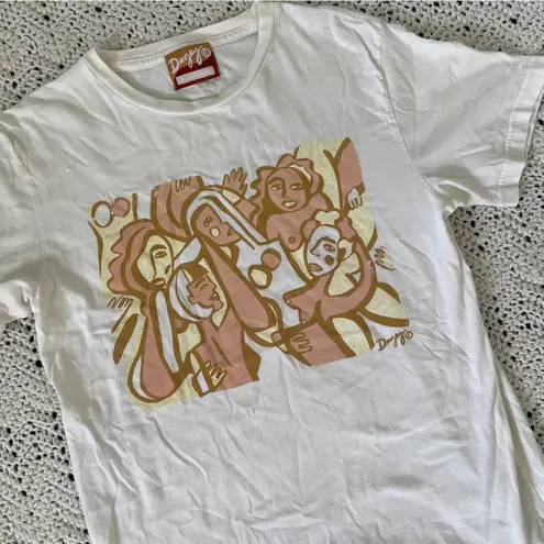 Dazey LA Colorful Face Short Sleeve T-Shirt White (Small)