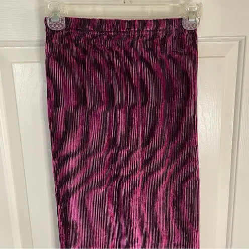 Ronny Kobo Collection Jay Velvet Maxi Skirt Purple wavy metallic size Pink Size XS