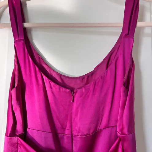 Maggy London Vintage Pink 100% Silk Sleeveless Cocktail Party Dress Size 6