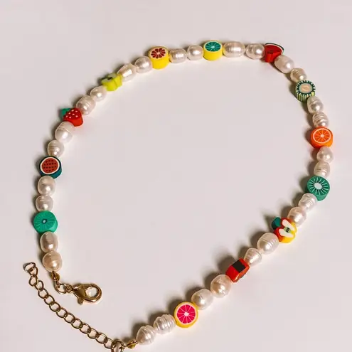Y2K Pearl & Fruit Trendy Choker Necklace