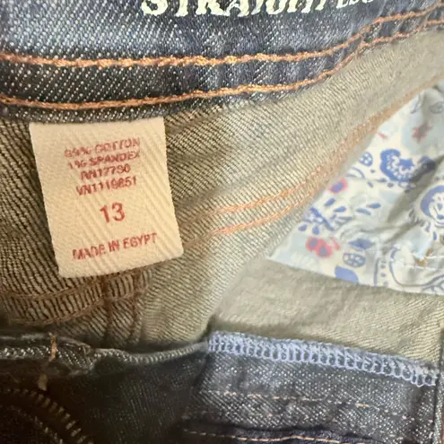 Mossimo Supply co Low Rise Straight Leg Jeans Women’s Size 13 Blue Denim