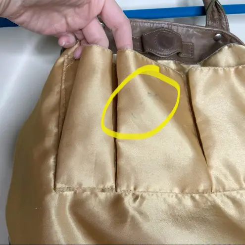 Sabina New York Brown Genuine Leather Double Handle Bag