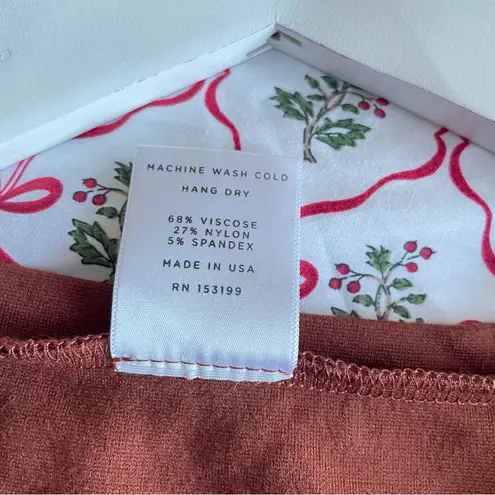 Lou Lou Everyday Nursing Maternity Dress in Cooper Size Large Orange