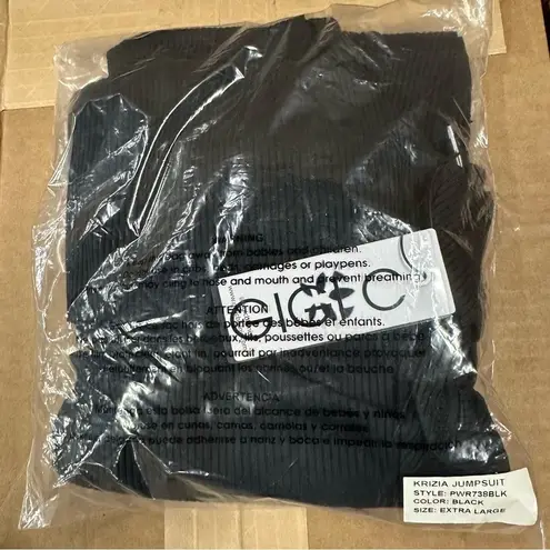 New Gigi C Krizia Black Micro Rib Cutout Tied Jumpsuit Catsuit XL