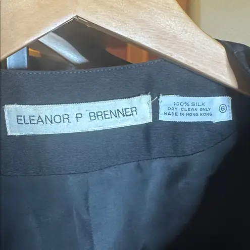 Vintage Eleanor P Brenner 100% Silk Black Double