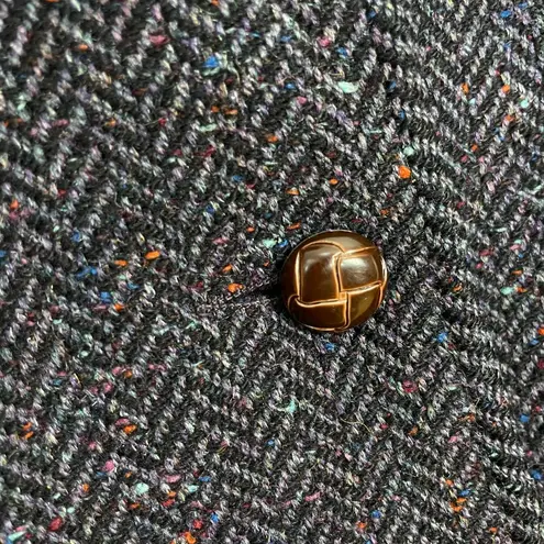 Vintage Wool Coat Tweed Batwing Sleeve Car Coat Women Herringbone Retro Brown