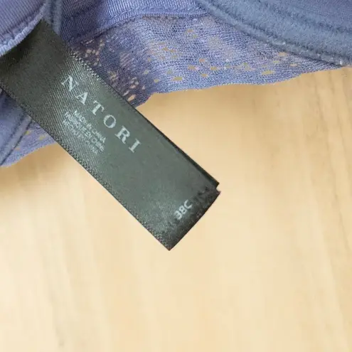 Natori Womens Bra Size 38C Purple Lace Push Up Underwire Minimalist Soft Chic