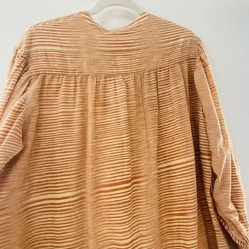 Ulla Johnson NEW Fiora Striped Shirt Dress Medium Sz 8 Beige Tan Brown Feminine