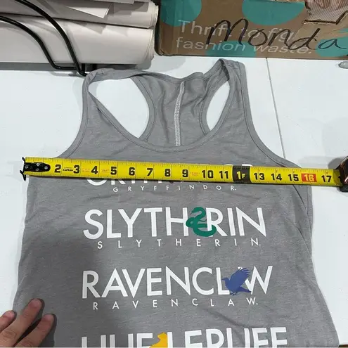 Harry Potter Houses Tank Top Gray Racerback Womens Size Small
