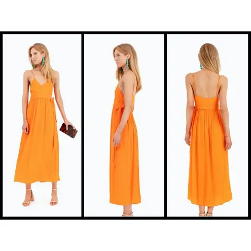 Mara Hoffman 💕 SWIM💕 Alma Sleeveless Wrap Front Maxi Dress ~ Orange Small S