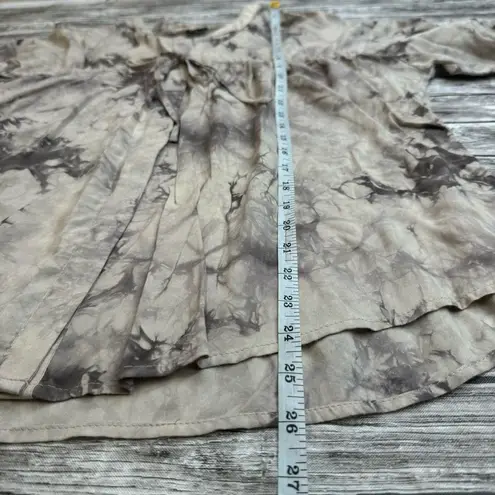 Versona Women's Tie Dye 3/4 Sleeve Blouse XL Extra Large Beige Tan Light Brown