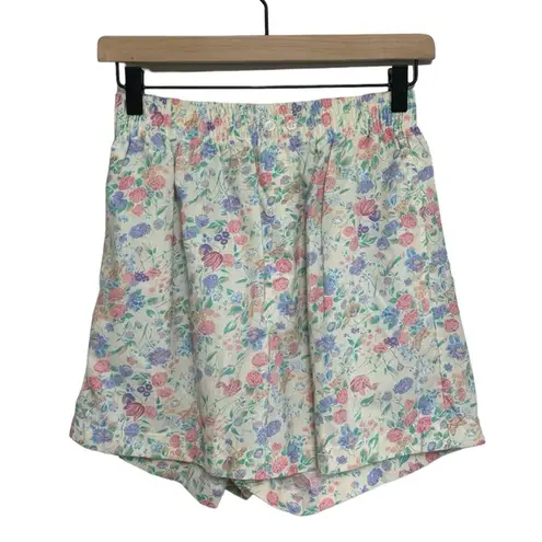 American Vintage Vintage Pastel Floral Pull-On Elastic Waist High Rise Shorts