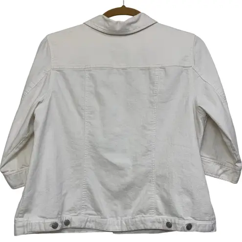 Denim & Company White Demin Jacket 1171 Size 1X