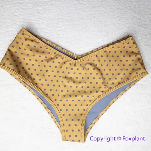 New! Belle the Label Free People Rae polka dot bikini swim bottom, size S Brown