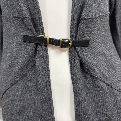 Ellen Tracy Merino Wool Gray Belted Cardigan Sweater Women’s L