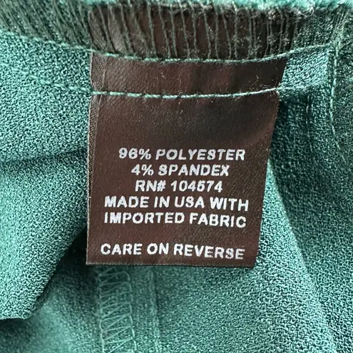 Slate + Willow Balloon Sleeve Wrap Top in Hunter Green True Wrap 3/4 Sleeves XS