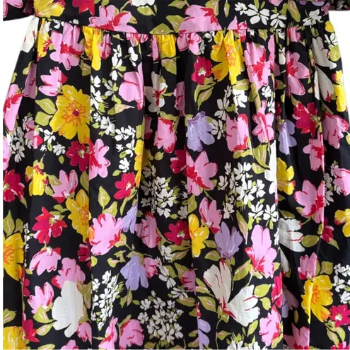 NWT Nobody's Child Nova Puff Sleeve
Black Floral Midi Dress Size 6