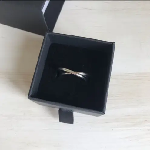 Intertwined Gunmetal Silver Three Layer Ring, New In Box thumbnail 10