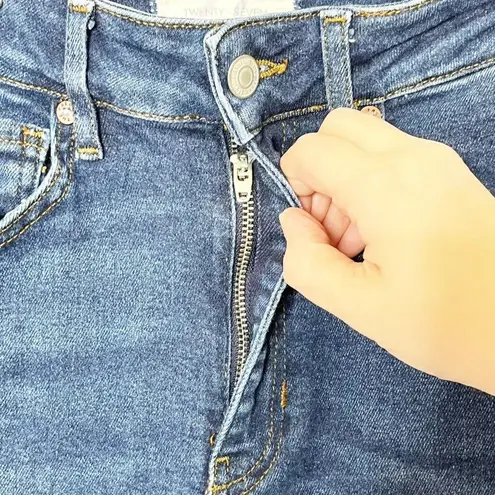 Free People  Raw Hem High Rise Jegging Blue Jeans Skinny OB893288 Womens  Size 27