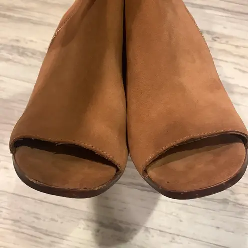 Gianni Bini  open toe suede bootie size 8