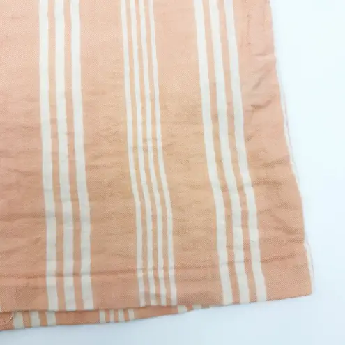 Faherty Dream Cotton Gauze Lakeview Dress Sepia Neutral Stripe Coastal Midi