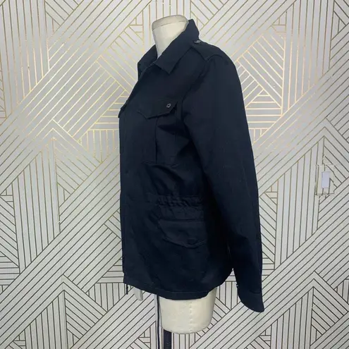 Zadig & Voltaire Kayak Mili Skull Military Jacket in Black Gold Size US XS