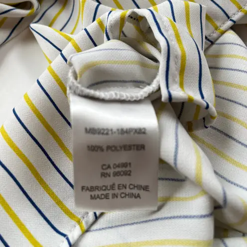 Carolina belle Bell Sleeve Womens Top Sz Large Stripe Ruffle Preppy Coastal