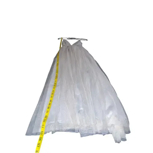 CEREMONY By Joanna August Gray Plunge Gown for Brides Size 0