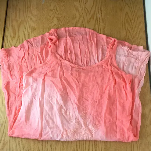 Swimsuit Cover Up Dress Tropical Soft Lite Med/Lrg Pink Size undefined