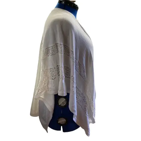 NORTH 11, Open Front, Poncho/Cardigan/shawl/Sweater/Shrug, White, One Size White Size undefined