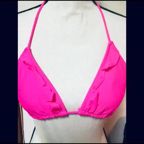 OP Hot Pink Classic String Bikini w/ T Ruffles, S