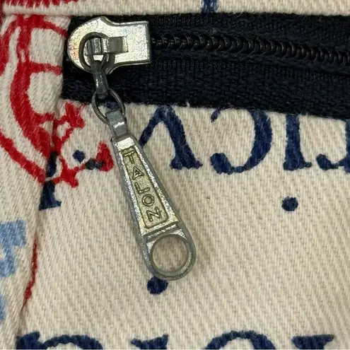 Vintage Bicycle Print Shorts XS Coastal Preppy Talon Zipper Retro Boho Summer White