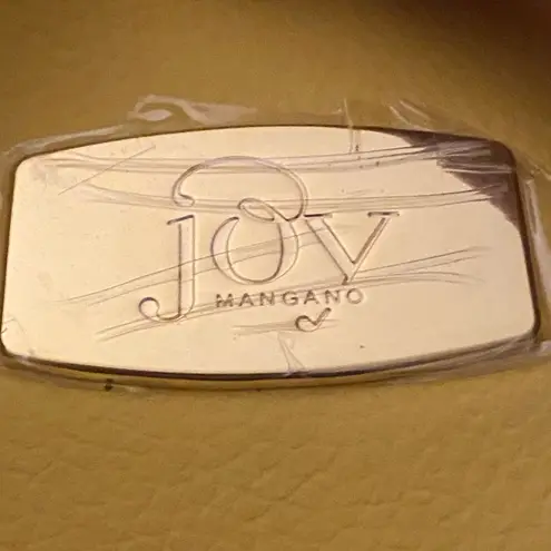 Joy Mangano Womens Bright Yellow Real Leather Tote Bag Purse 12”H X 18”W X 4”