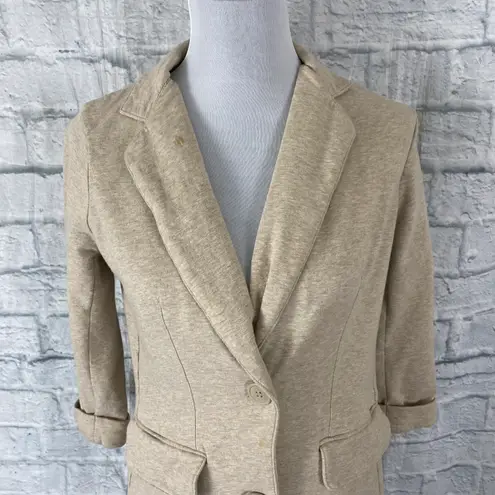 New York & Co. women S cotton blend button up long jacket tan 