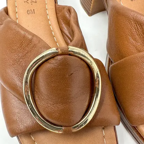 Bella Vita NEW Bella-Vita Chi-Italy Whiskey Leather Buckle Slide Sandal Size 6, MSRP $115