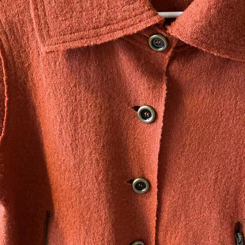 axcess Liz Claiborne rust sweater cropped jacket. Size S Orange
