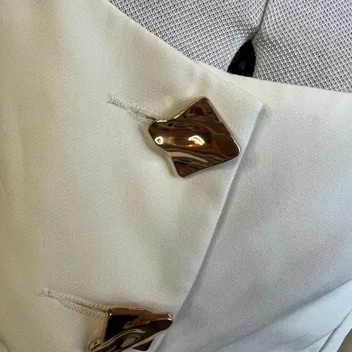 Missguided Cream Blazer with Gold Buttons