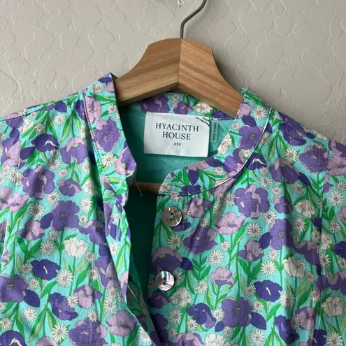 NEW Hyacinth House Tuckernuck Dress Blue Bellflower Tiered Maxi Dress Size XXS