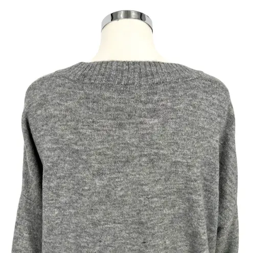 XCVI V-Neck Sweater Gray Size Large