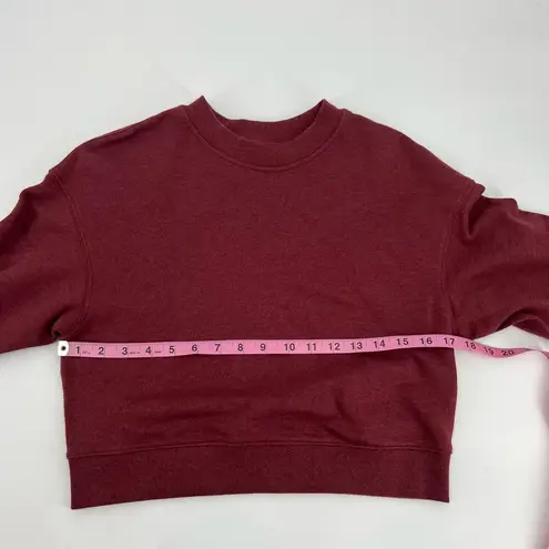 Naadam burgundy boxy fit Cotton & Cashmere pullover sweatshirt size small