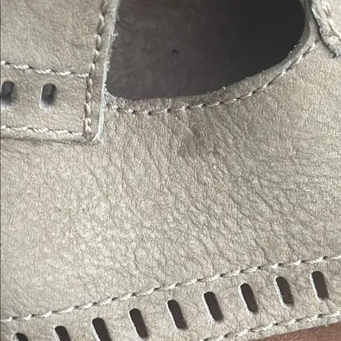 Miz Mooz Tan and Brown Wedges with Adjustable Straps Peep toe Leather Sandals 40