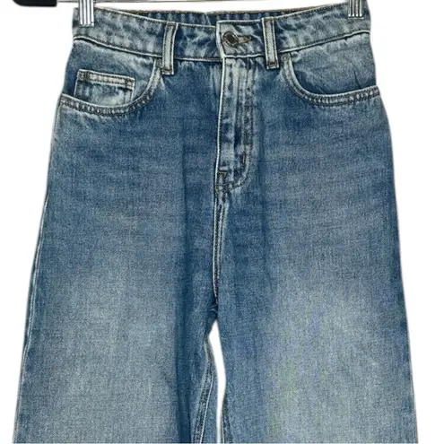 Frank and Oak Nina Wide Leg Jeans Size 25 Blue