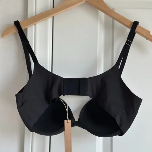 SKIMS Ultimate Collection Teardrop Push-Up Plunge Bra in Onyx, Size 34D