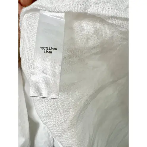 Marissa Webb Quincy 100% Linen Puff Sleeve Tie