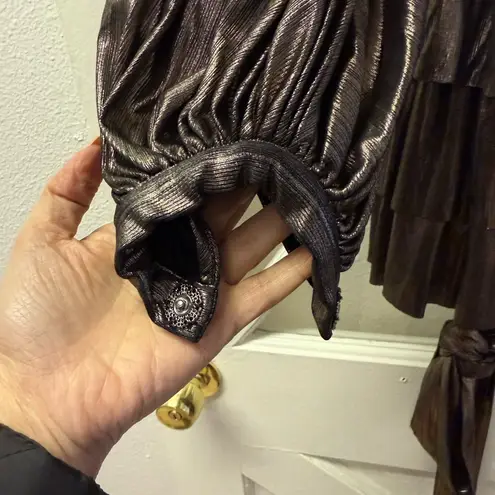 Bronx and Banco -
Bellerose Mini Dress Metallic Bronze Long Sleeve Dress