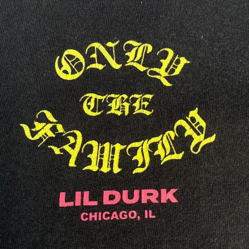 Lil Durk Only The Family Chicago Rap Black Graphic Concert Merch T